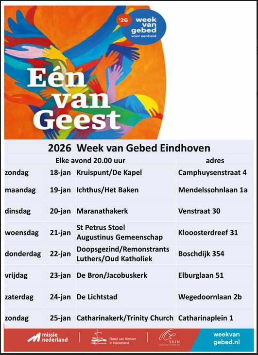 week van gebed overzicht